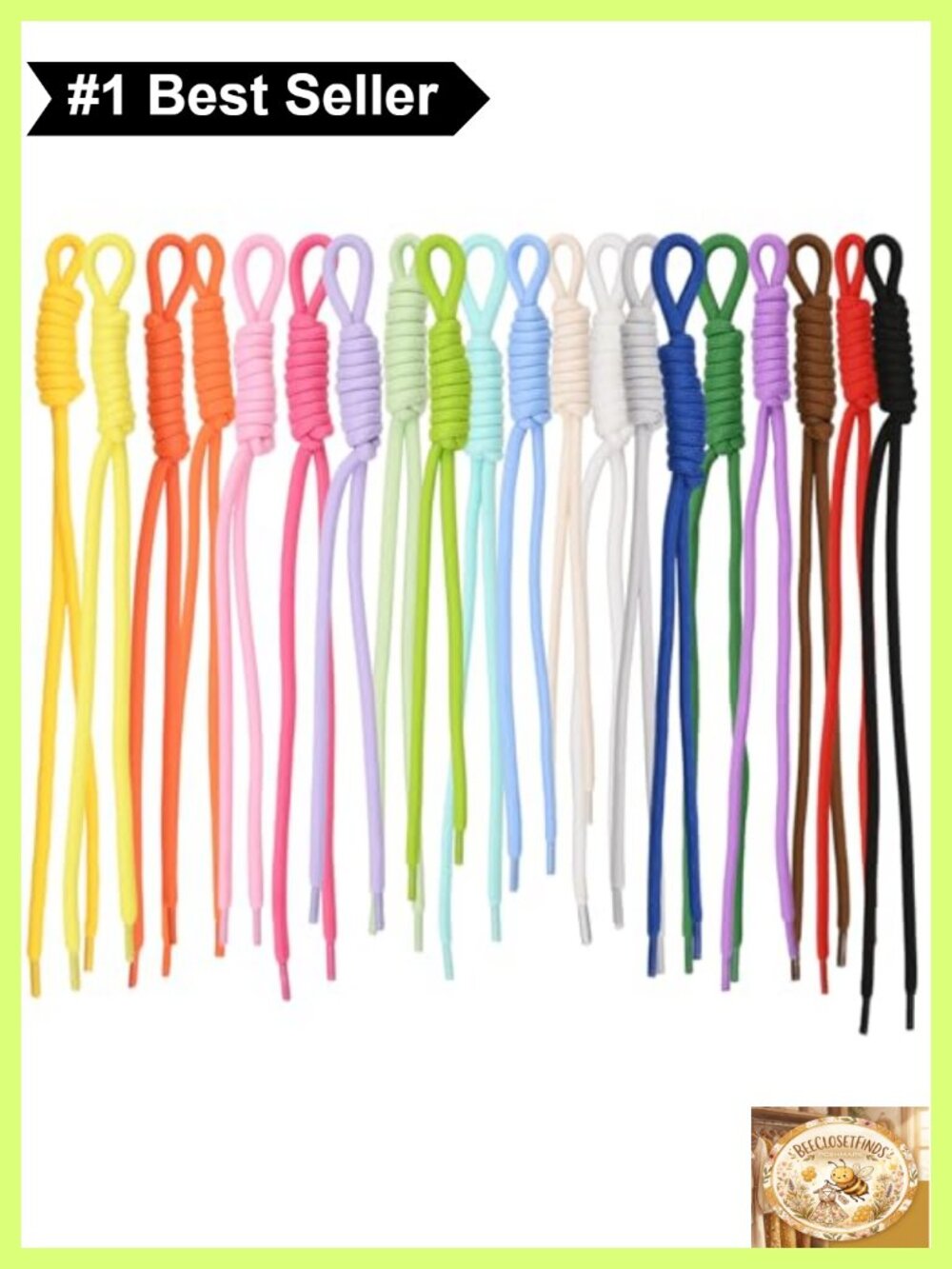 20 Pack Nylon Paracord Keychain Bag Charms Purse Accessories